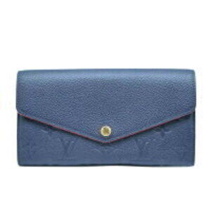 Louis Vuitton Sarah Empreinte Portefeuille Wallet Marine Blue Rouge